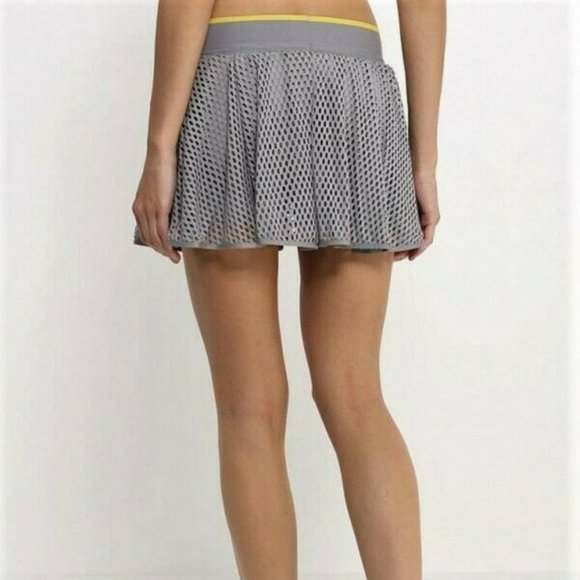 NWT Adidas Stella McCartney Laser tennis skort skirt M Medium gray - Picture 6 of 14